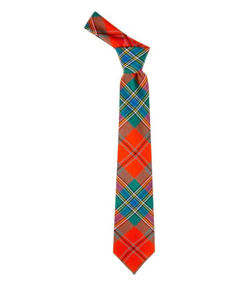 MacLean Of Duart Ancient Clan Tartan Lightweight Wool Straight Mens Neck Tie