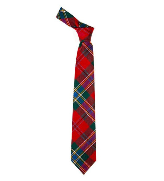 MacLean Of Duart Modern Clan Tartan Lightweight Wool Straight Mens Neck Tie
