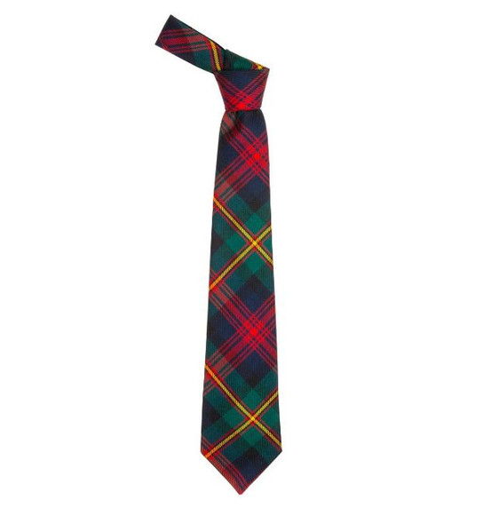 MacLennan Modern Clan Tartan Lightweight Wool Straight Mens Neck Tie