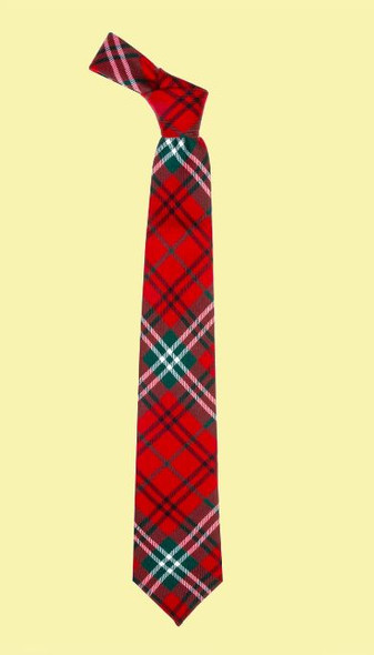 Morrison Red Modern Clan Tartan Lightweight Wool Straight Mens Neck Tie