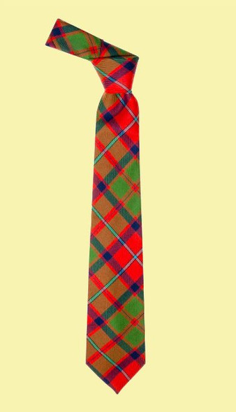 Shaw Of Tordarroch Red Ancient Tartan Lightweight Wool Straight Mens Neck Tie