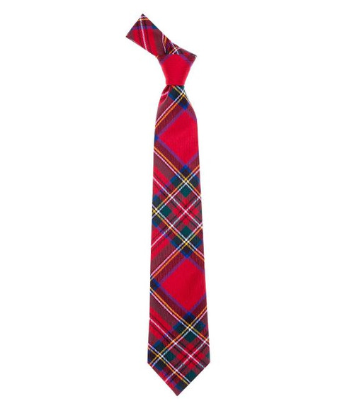 Stewart Royal Modern Clan Tartan Lightweight Wool Straight Mens Neck Tie