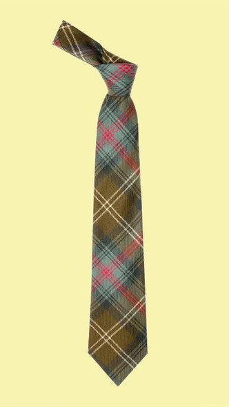 Sutherland Old Weathered Clan Tartan Lightweight Wool Straight Mens Neck Tie