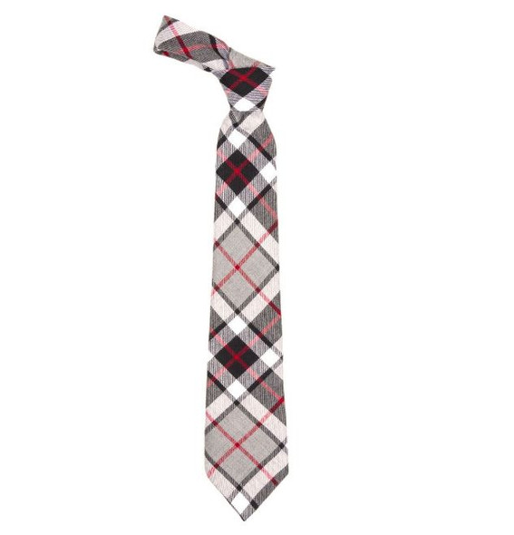 Thompson Grey Clan Tartan Lightweight Wool Straight Mens Neck Tie