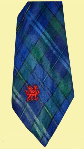 Davis Davies Welsh Tartan Worsted Wool Straight Mens Neck Tie