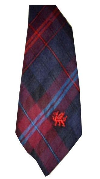 Evans Bevan Welsh Tartan Worsted Wool Straight Mens Neck Tie