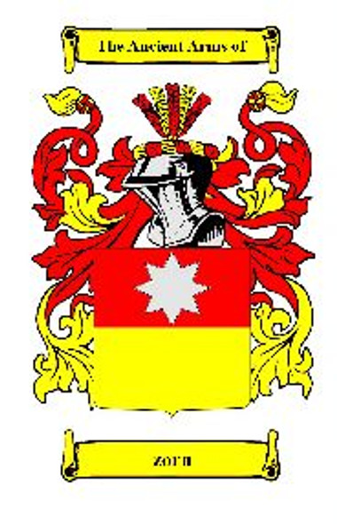 Zorn German Coat of Arms Print Zorn German Family Crest Print