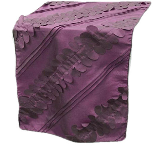 Eggplant Forest Taffeta Wedding Table Runners Decorations x 5 For Hire