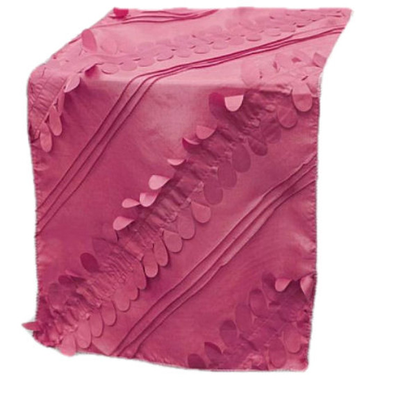Fuchsia Pink Forest Taffeta Wedding Table Runners Decorations x 5 For Hire