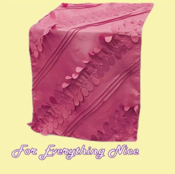 Fuchsia Pink Forest Taffeta Wedding Table Runners Decorations x 25 For Hire