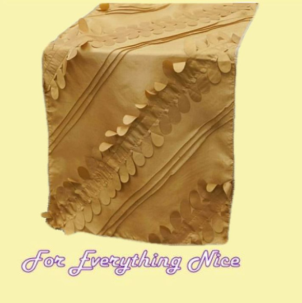 Gold Forest Taffeta Wedding Table Runners Decorations x 10 For Hire