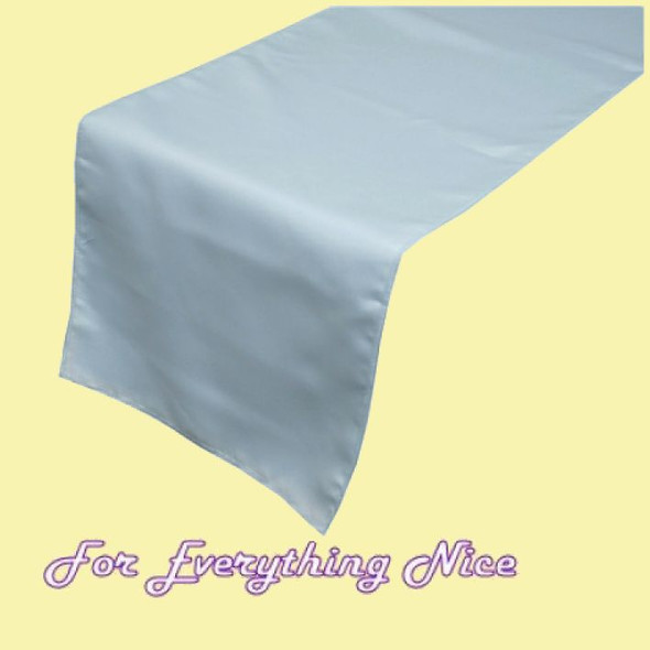 Baby Blue Polyester Wedding Table Runners Decorations x 5 For Hire