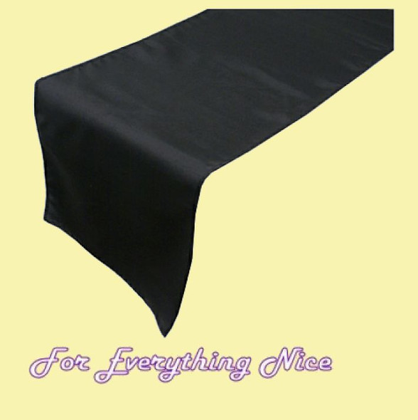 Black Polyester Wedding Table Runners Decorations x 5 For Hire