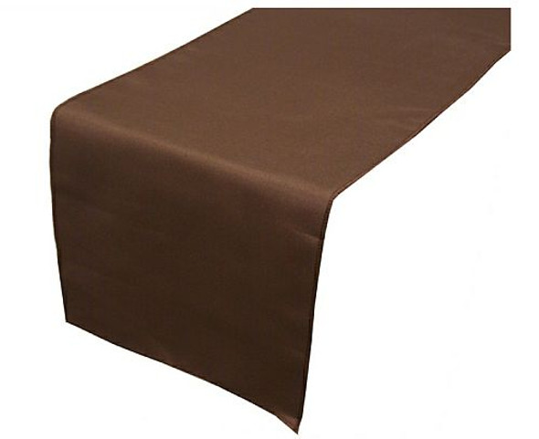 Chocolate Brown Polyester Wedding Table Runners Decorations x 5 For Hire