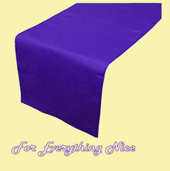 Deep Purple Polyester Wedding Table Runners Decorations x 5 For Hire