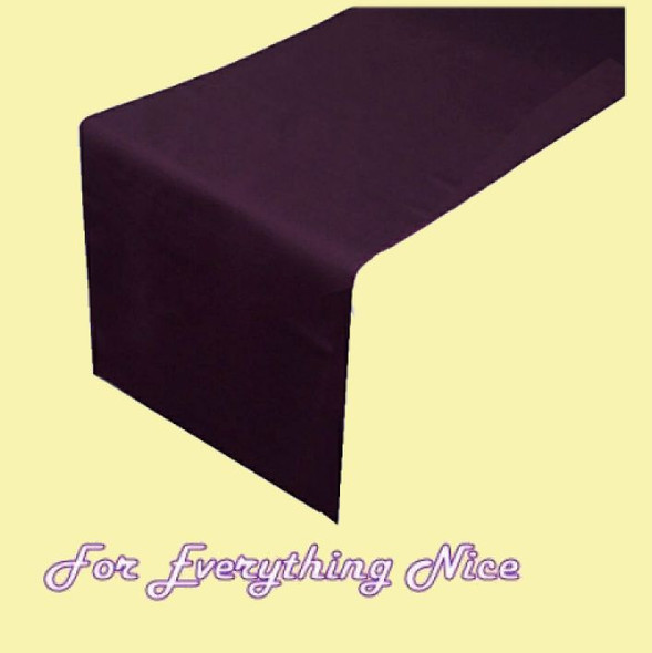 Eggplant Polyester Wedding Table Runners Decorations x 10 For Hire