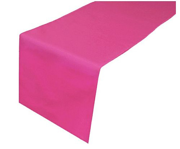 Fuchsia Pink Polyester Wedding Table Runners Decorations x 5 For Hire