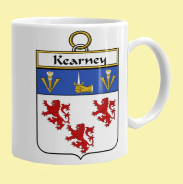 Your Irish Coat of Arms Surname Double Sided Ceramic Mugs Set of 2