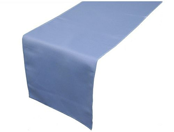 Periwinkle Blue Polyester Wedding Table Runners Decorations x 25 For Hire