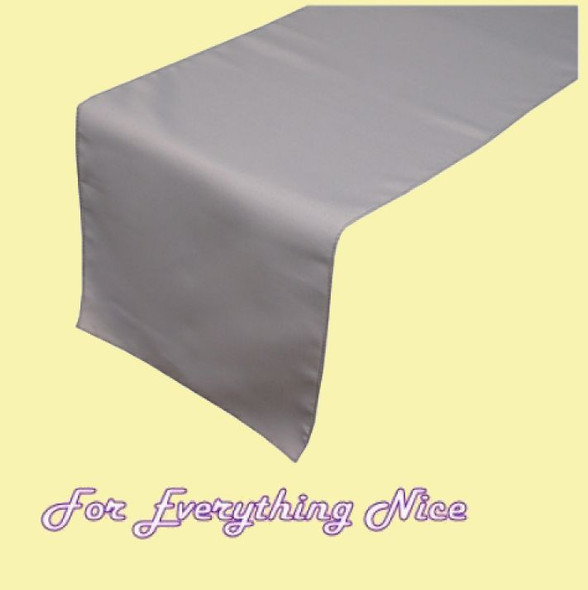 Silver Polyester Wedding Table Runners Decorations x 10 For Hire