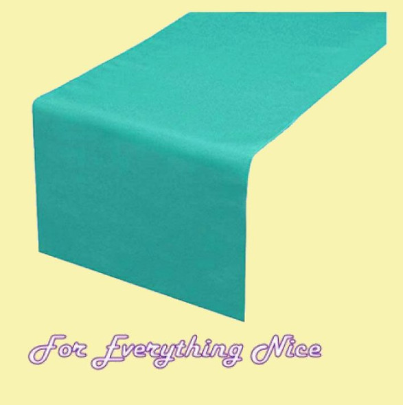 Turquoise Polyester Wedding Table Runners Decorations x 10 For Hire