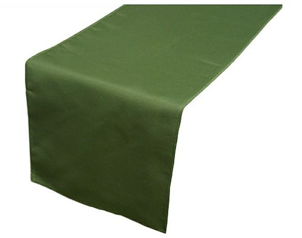 Willow Green Polyester Wedding Table Runners Decorations x 10 For Hire