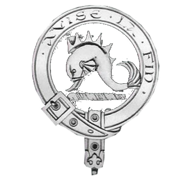 Kennedy Clan Badge Polished Sterling Silver Kennedy Clan Crest