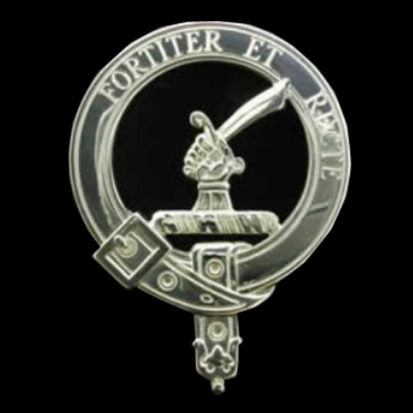 Elliot Clan Badge Polished Sterling Silver Elliot Clan Crest