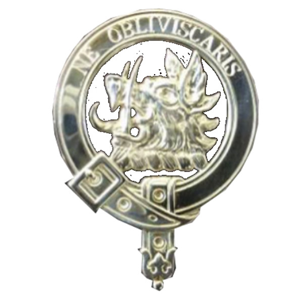 Campbell Clan Badge Polished Sterling Silver Campbell Clan Crest