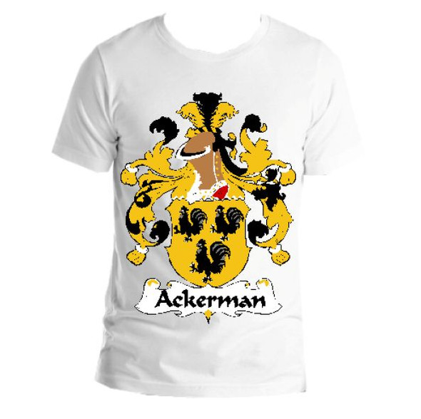 Ackerman German Coat of Arms Surname Adult Unisex Cotton T-Shirt