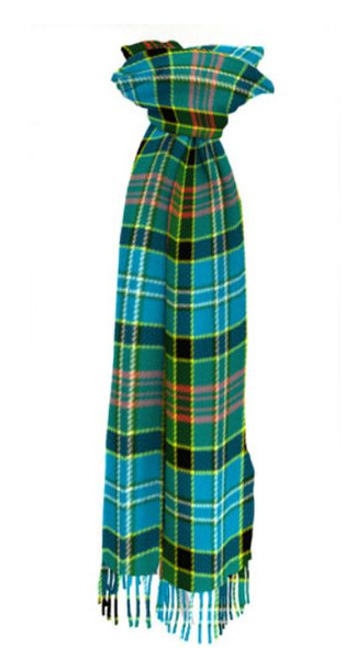 Paisley Scotland District Tartan Lambswool Unisex Fringed Scarf