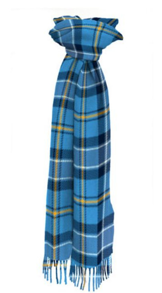 Banff And Buchan Scotland District Tartan Lambswool Unisex Fringed Scarf