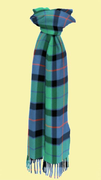 Flower Of Scotland District Tartan Lambswool Unisex Fringed Scarf