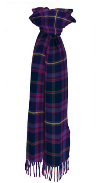 Highland Cathedral Scotland District Tartan Lambswool Unisex Fringed Scarf