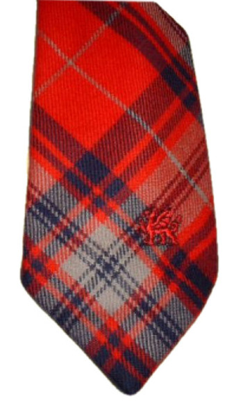 Harris Parry Welsh Tartan Worsted Wool Straight Mens Neck Tie