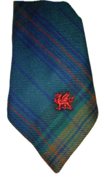 Madoc Welsh Tartan Worsted Wool Straight Mens Neck Tie