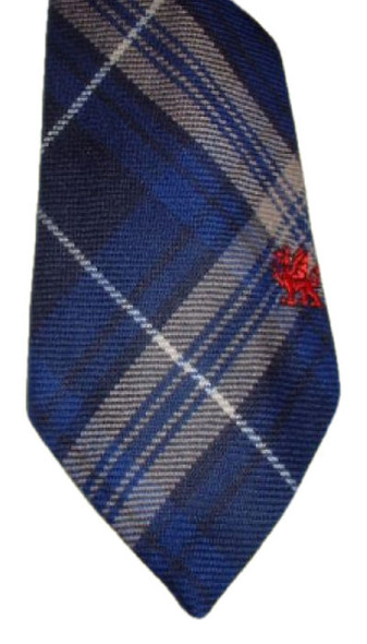 Rees Preece Welsh Tartan Worsted Wool Straight Mens Neck Tie