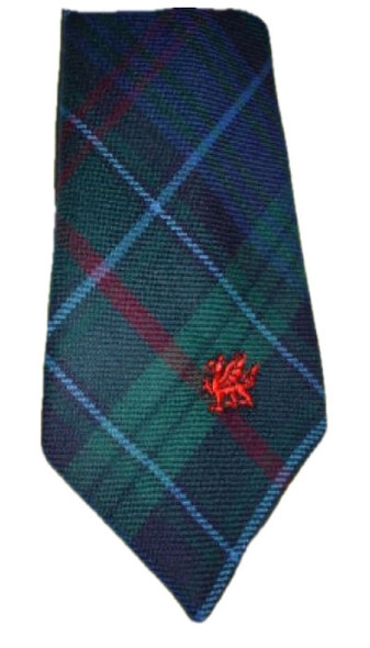 Richards Pritchard Welsh Tartan Worsted Wool Straight Mens Neck Tie