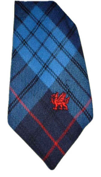 Roberts Probert Welsh Tartan Worsted Wool Straight Mens Neck Tie