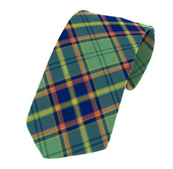 Antrim County Irish Tartan Straight Lightweight Wool Mens Neck Tie  