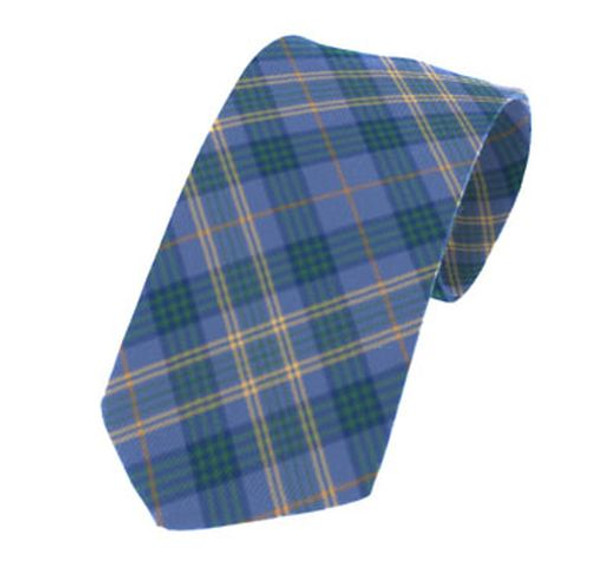 Fermanagh County Irish Tartan Straight Lightweight Wool Mens Neck Tie  