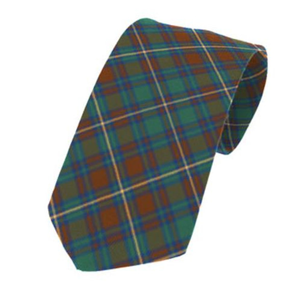 Kerry County Irish Tartan Straight Lightweight Wool Mens Neck Tie  