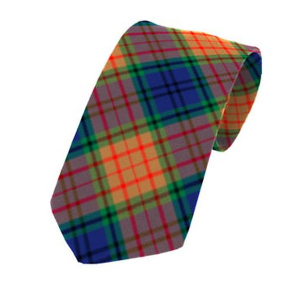 Longford County Irish Tartan Straight Lightweight Wool Mens Neck Tie  