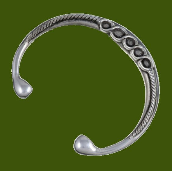 Rope And Rings Torc Large Stylish Pewter Bangle