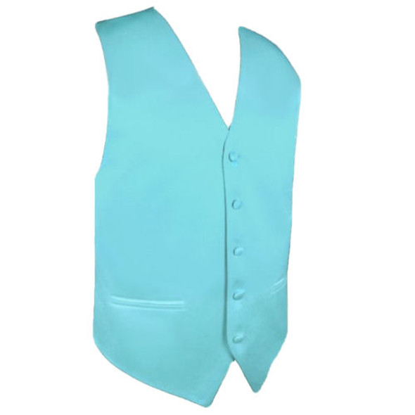 Aqua Turquoise Formal Groomsmen Groom Wedding Vest Mens Waistcoat 