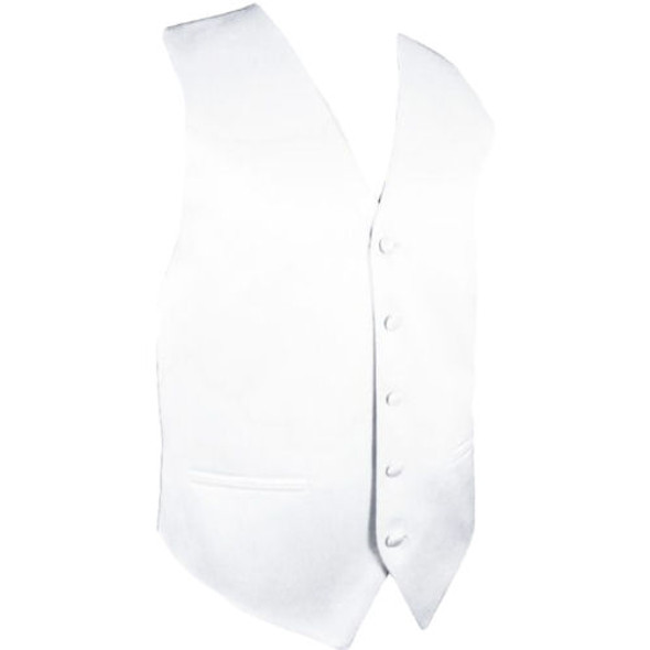 White Formal Groomsmen Groom Wedding Vest Mens Waistcoat 