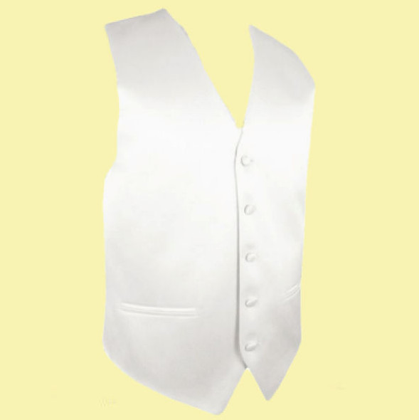 Ivory Champagne Formal Groomsmen Groom Wedding Vest Mens Waistcoat 