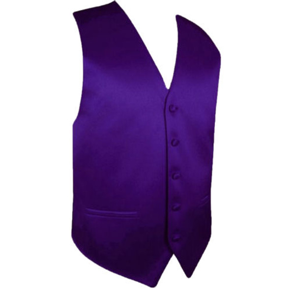 Dark Purple Formal Groomsmen Groom Wedding Vest Mens Waistcoat 