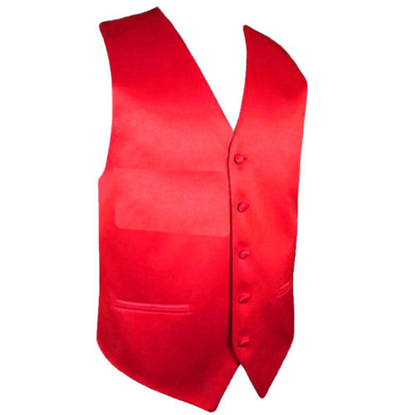 Cherry Red Formal Groomsmen Groom Wedding Vest Mens Waistcoat 