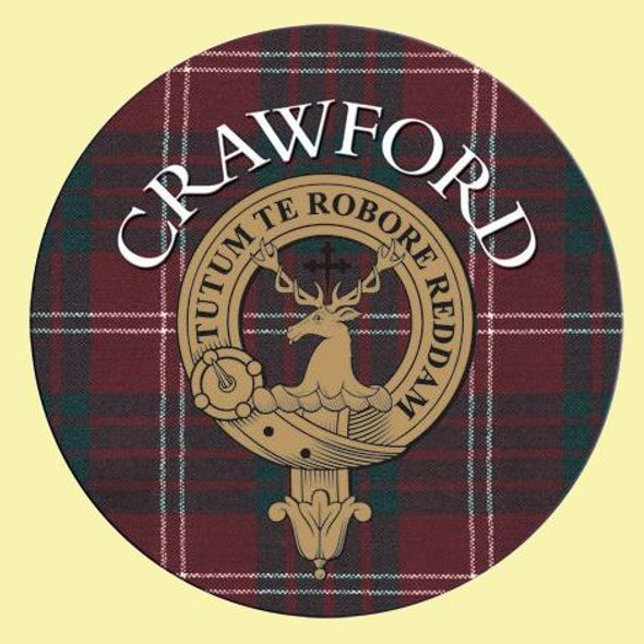 Private Listing Clan Crest Tartan Cork Round Clan Badge Coasters Set of 16